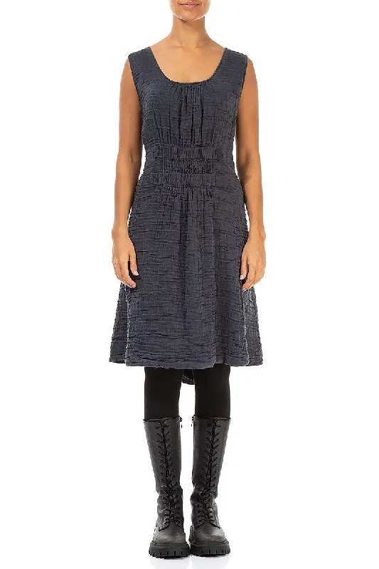 Midi Crinkled Violet Silk Dress Tunics Floral girly