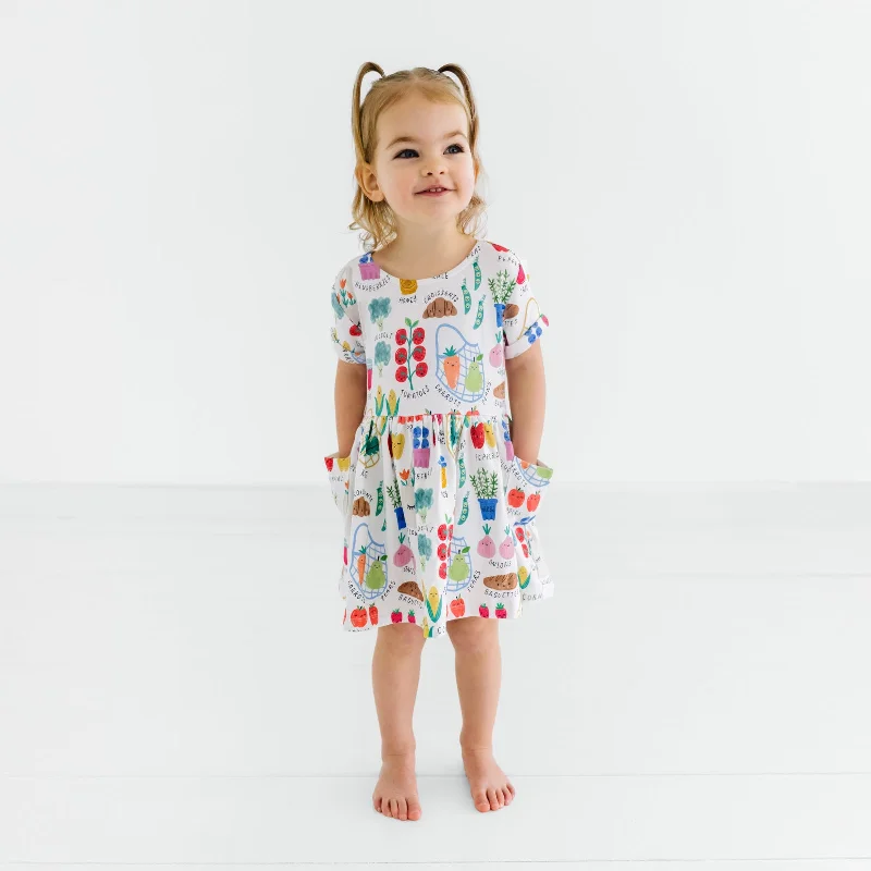 Farmers Market Patch Pocket Dress with Bloomer Tunics Spring floral
