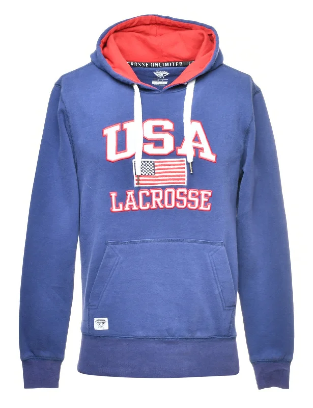 USA Lacrosse Printed Hoodie - S Graphic Hoodie Design Print