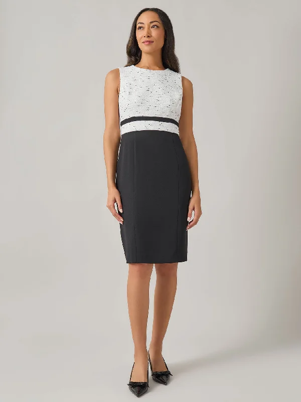 Plus Grace Dress, Tweed Pencil Office Professional