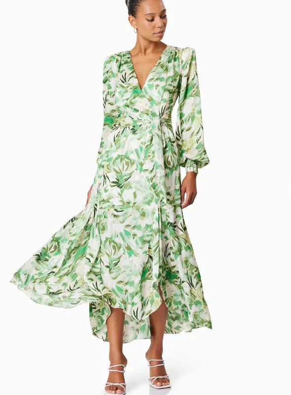 Elliatt Georgia Dress Green Multi Tunics Fleece cozy