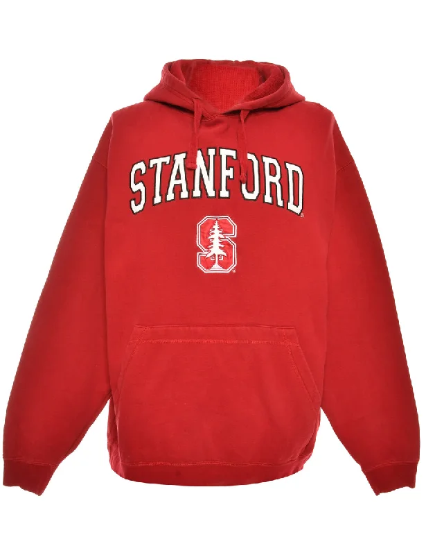 Stanford University Printed Hoodie - L Hoodie with Turtle Neck Cozy Winter