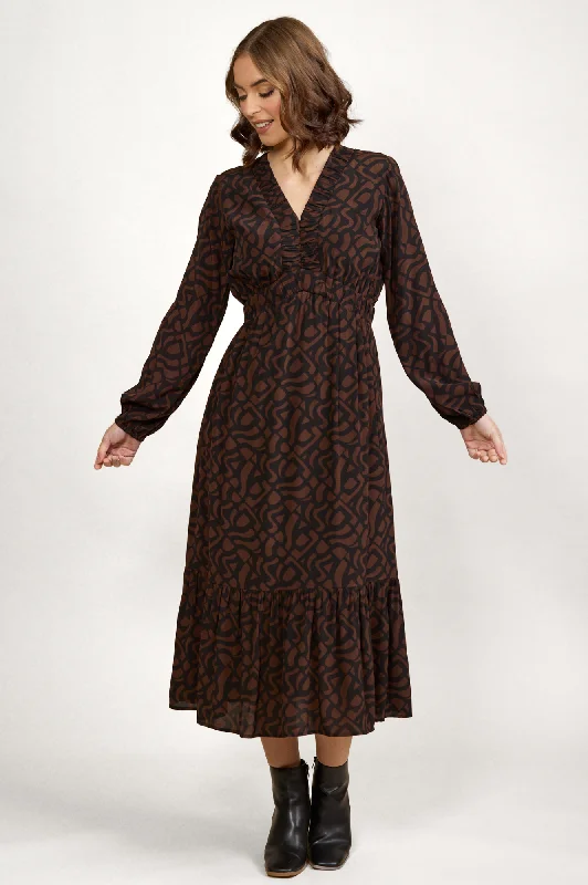 Jolene Dress - Mocha Tunics Summer linen
