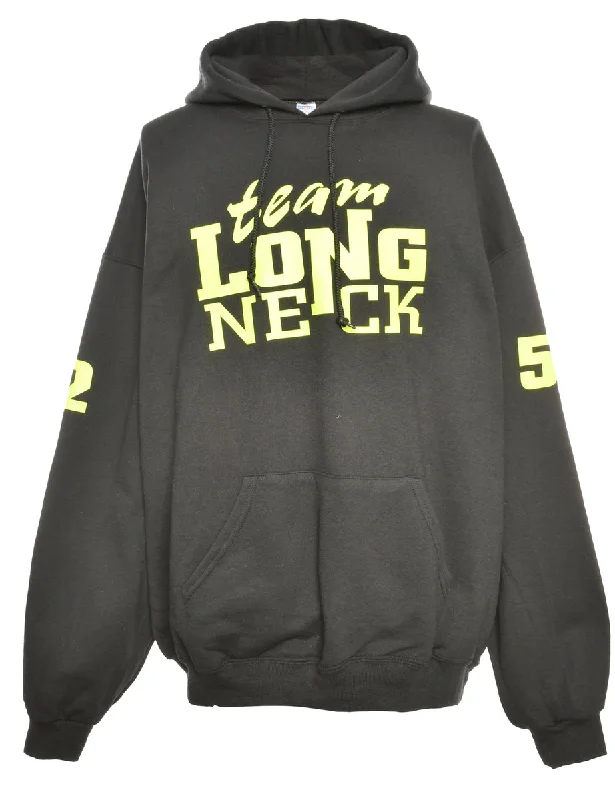 Jerzees Printed Hoodie - L Hoodie with Hem Embroidery Detailed Premium