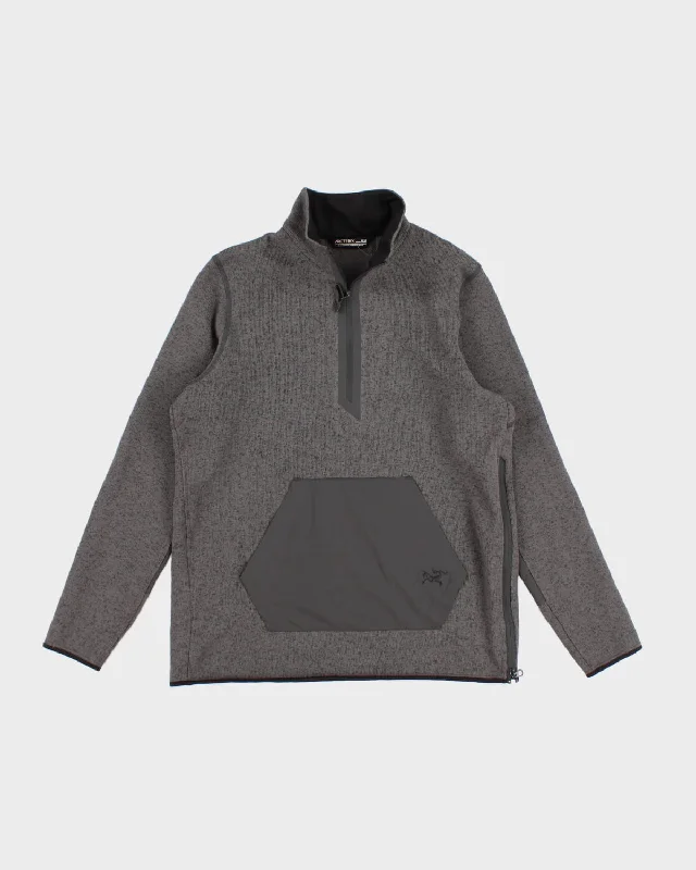 Women's Arc'teryx Half Zip-Up Fleeced Sweatshirt - M Hoodie with Drop Shoulder Relaxed Streetwear