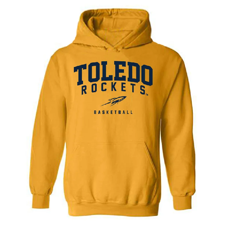Toledo - NCAA Women's Basketball : Faith Fedd-Robinson - Classic Shersey Hooded Sweatshirt Hoodie with Metallic Shiny Futuristic