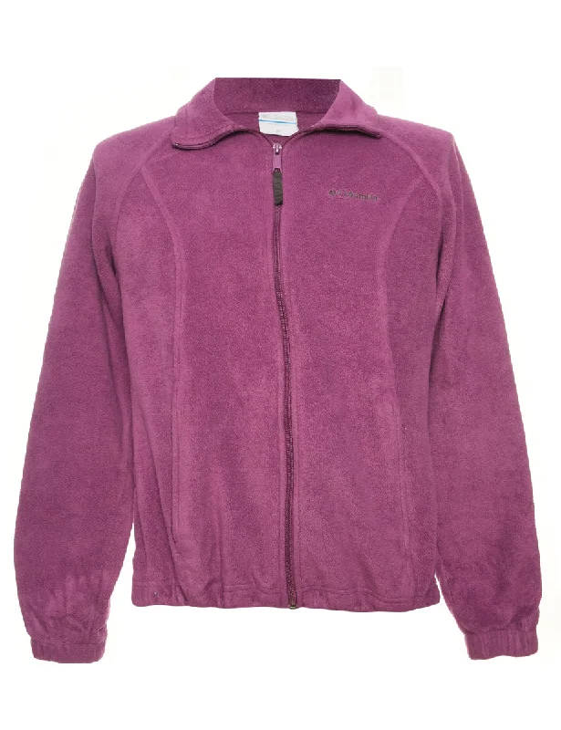 Columbia Fleece Sweatshirt - M Hoodie with Thumb Holes Functional Cozy