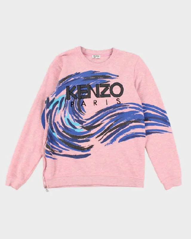 Womens Kenzo Pink Waves Sweatshirt - S Hoodie with Reflective Safety Nightwear