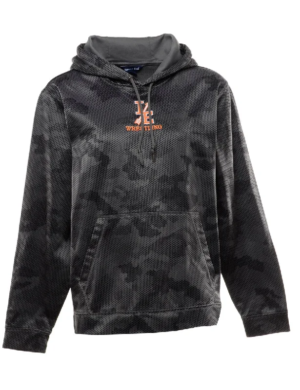 Sport Tek Wrestling Printed Hoodie - L Hoodie with Ribbed Cuffs Snug Fit Comfort