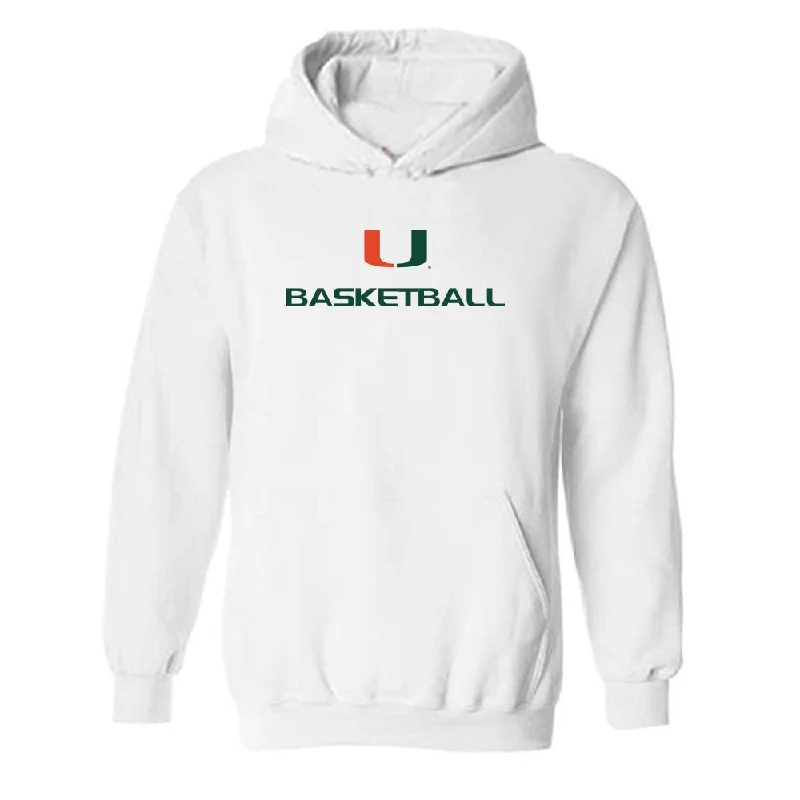Miami - NCAA Women's Basketball : Ahnay Adams - Classic Shersey Hooded Sweatshirt Hoodie with Exposed Zipper Edgy Industrial