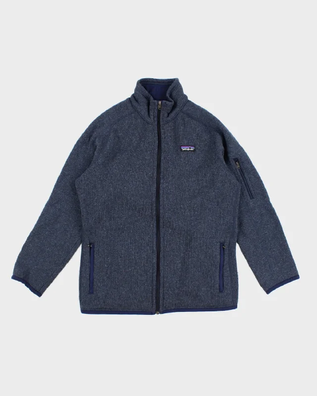 Women's Patagonia Fleece Sweatshirt - L Hoodie with Raglan Sleeves Sporty Comfortable