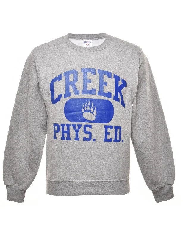 Creek Printed Sweatshirt - S Hoodie with Patch Decorative Personalized