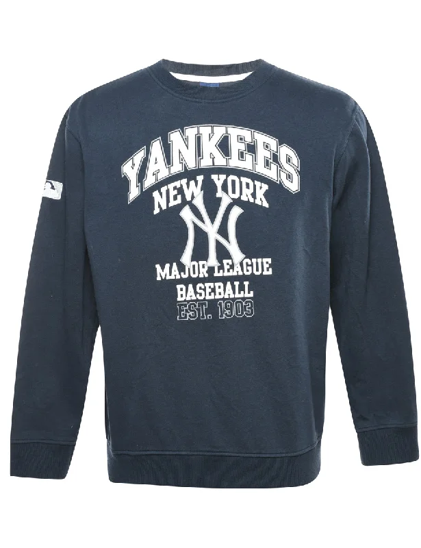 Yankees New York Sports Sweatshirt - XL Hoodie with Rhinestones Sparkly Elegant