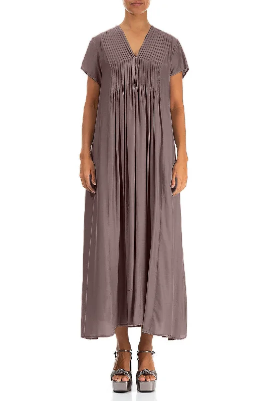 Romantic Truffle Silk Bamboo Dress Tunics Designer luxury