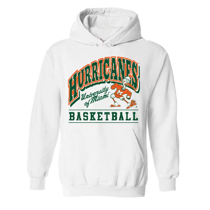 Miami - NCAA Women's Basketball : Ahnay Adams - Classic Shersey Hooded Sweatshirt Hoodie with Half-Zip Sporty Casual