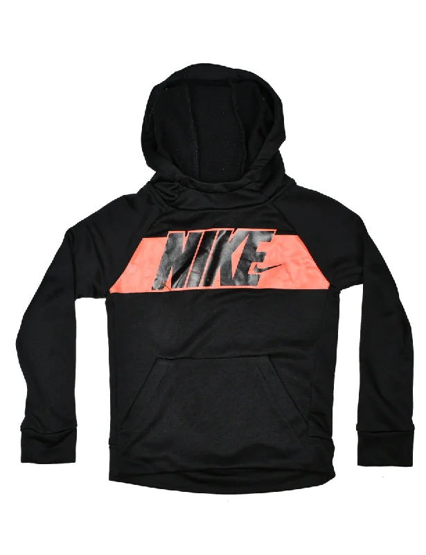Nike Black Sweatshirt  - 10 YEARS Hoodie with Belted Waist Structured Tailored