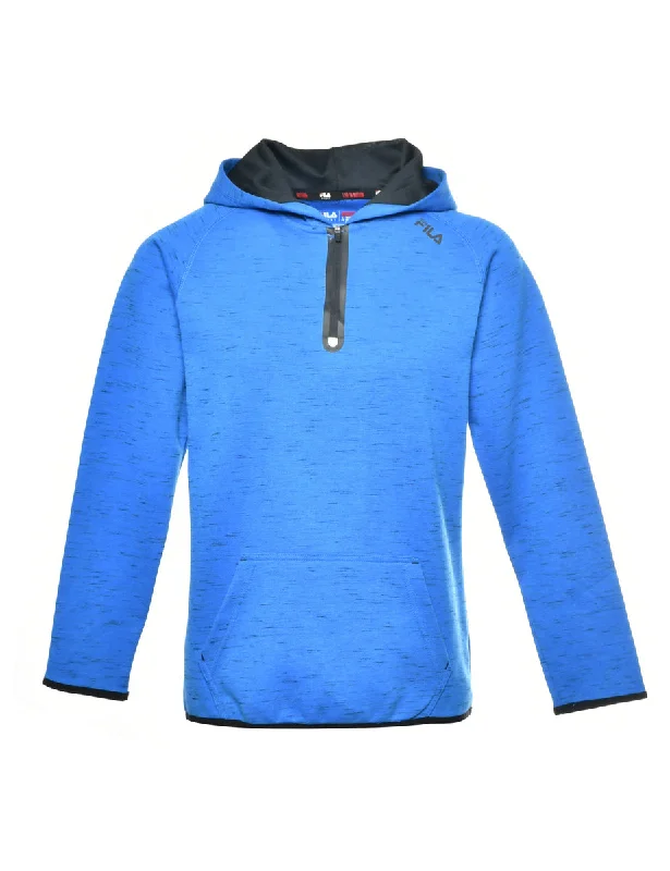 Fila Plain Sweatshirt - S Hoodie with Double Zipper Versatile Adjustable