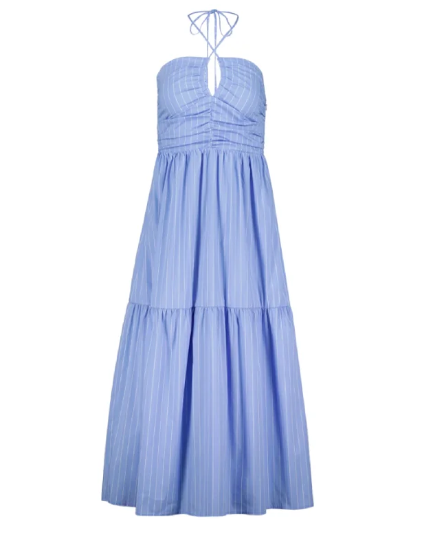 Aeries Halter Dress, Blue Tunics Winter warm