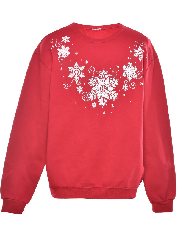 Printed Sweatshirt - M Oversized Hoodie Comfort Casual