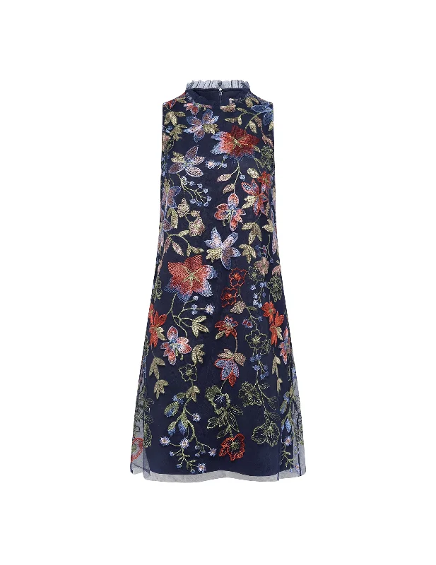 Embroidered Shift Dress Tunics Designer luxury