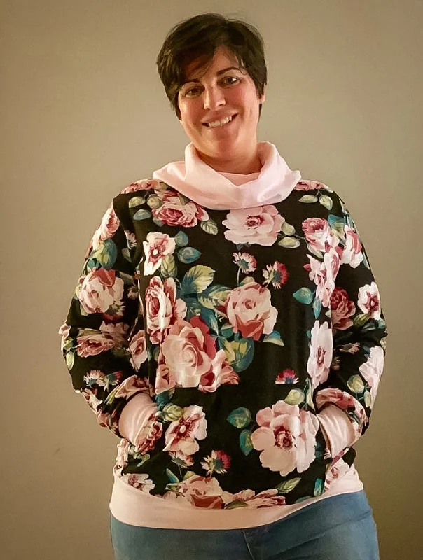 Waves & Wild Women's Hot Coffee Sweatshirt Hoodie with Applique Textured Unique