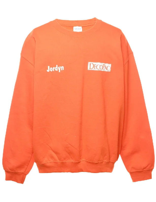 Gildan Jordyn Decopac Printed Sweatshirt - L Hoodie with Hem Detail Decorative Unique
