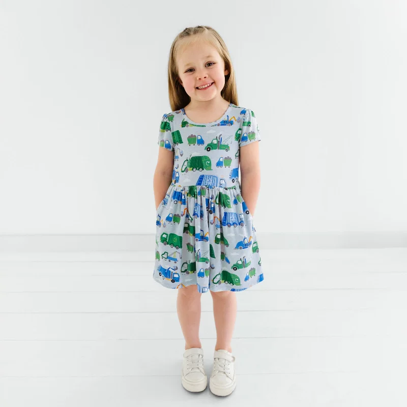 Clean Up Crew Skater Dress Tunics Summer linen