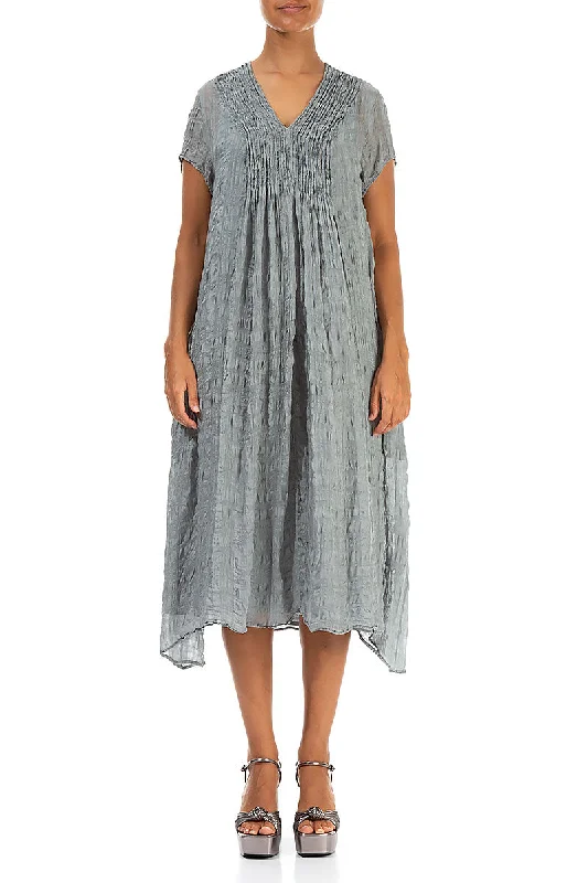 Romantic Sage Light Silk Dress Tunics Stylish elegant