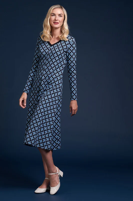 Routeburn Dress - Marine Geo Tunics Formal black