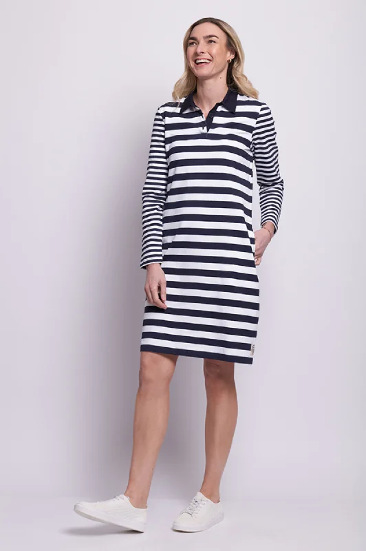 Eden Park Dress - Midnight Stripe Tunics Ceremony elegant