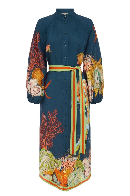 Alemais Dorian Dress - Print Crew Neckline Casual