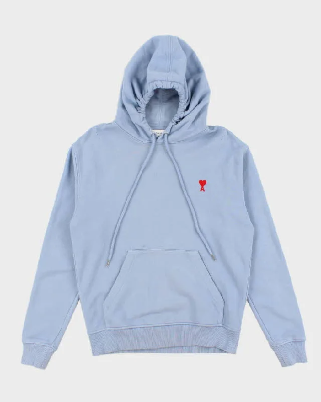 Womens Blue Hoodies & Sweatshirts Hoodie with Lace Feminine Delicate