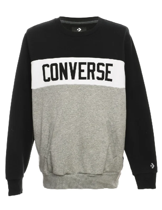 Converse Printed Sweatshirt - S Hoodie with Relaxed Fit Easy Casual