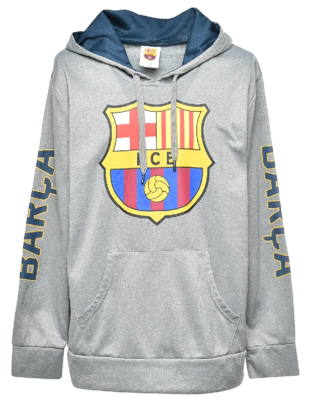 FCB Hooded Sports Sweatshirt - L Hoodie Crop Top Short Trendy