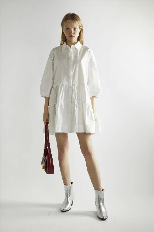 Off-White Collared Skater Mini-Dress Tunics Luxurious high-end