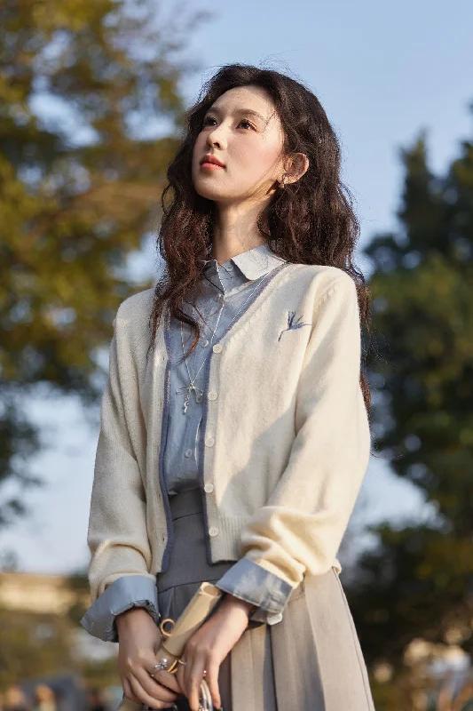 Knit Cardigans for Women Transparent Opaque Sheer