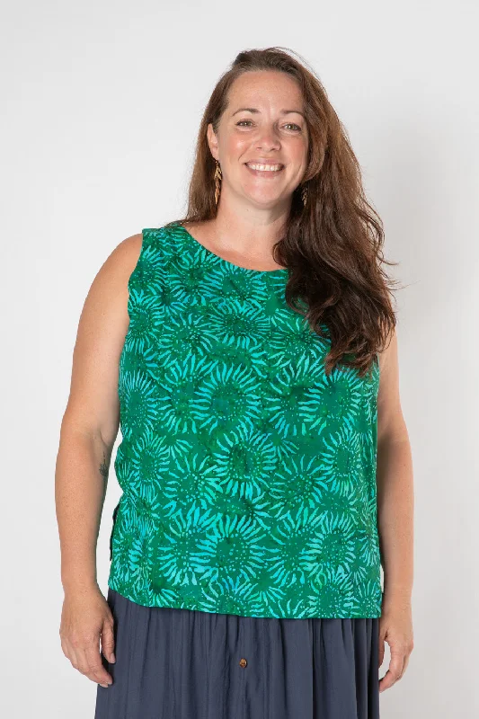 Breeze Batik Tank Top beige tank top