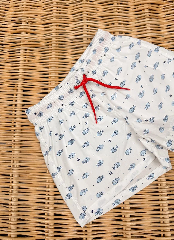Blue Fishes Swimsuit Sexy Swimwear Set