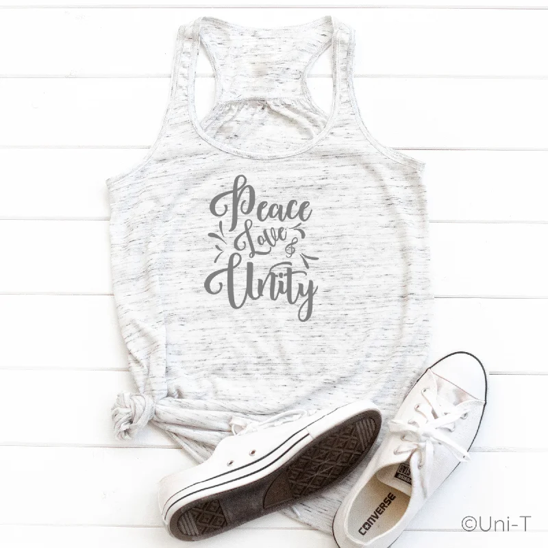 Peace Love Unity Flowy Tank Top chic tank top