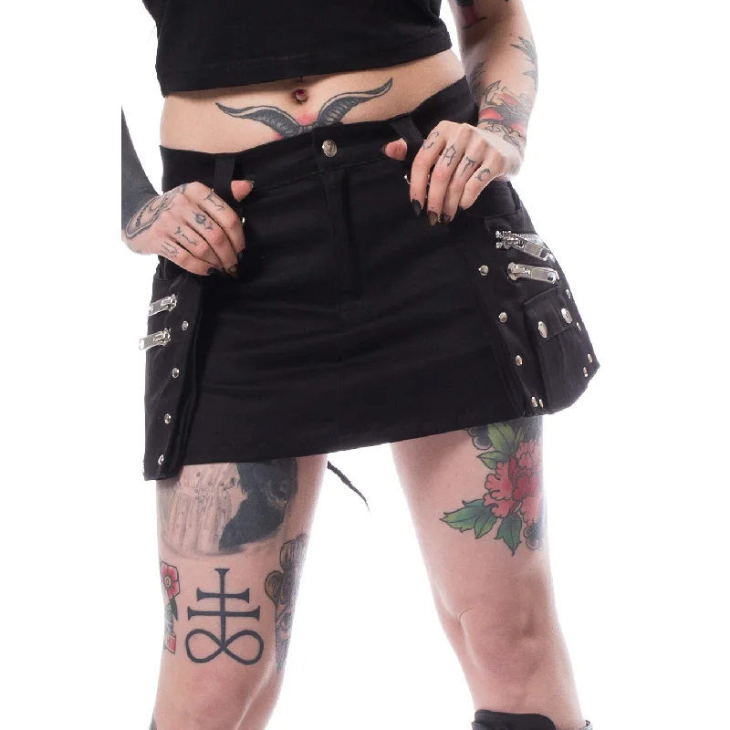NOORA SKIRT - BLACK lace skirt intricate