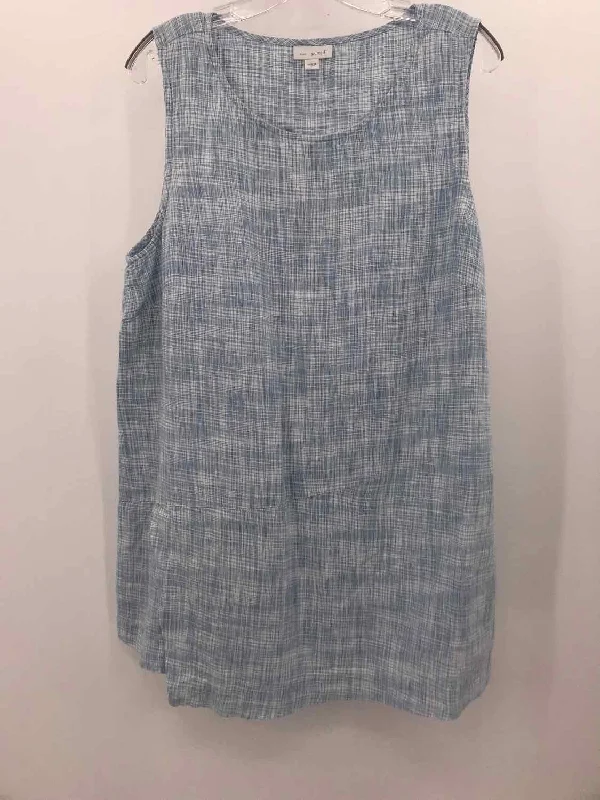 Pre-Owned Pure Jill Blue Size Large Tunic Tank Top trendy tank top