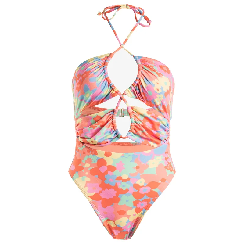Billabong Women's Coast Is Clear One-Piece Swimsuit Flirty Ruffle Swimsuit
