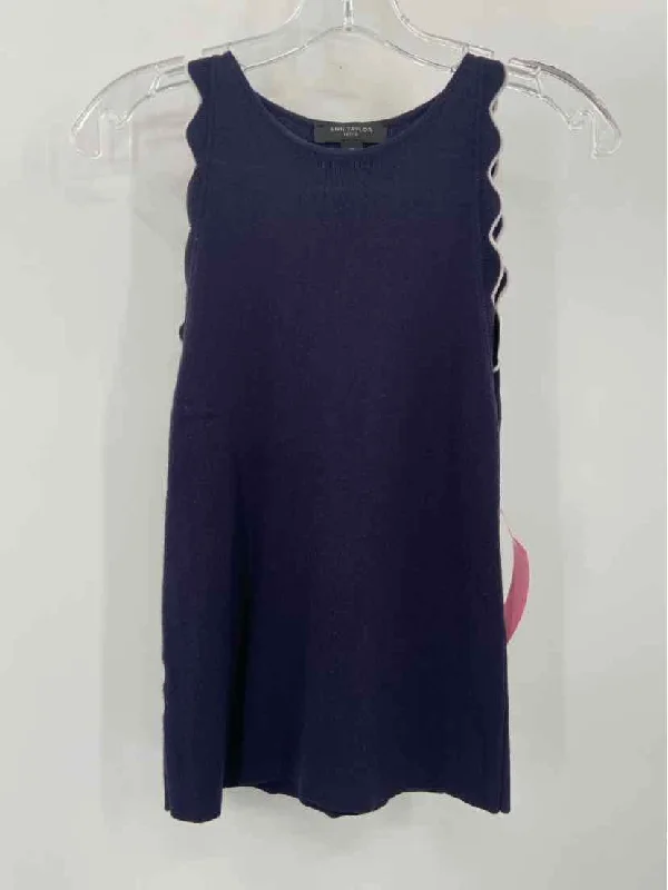 Pre-Owned Ann Taylor Navy Size XSP Knit Tank Top beige tank top