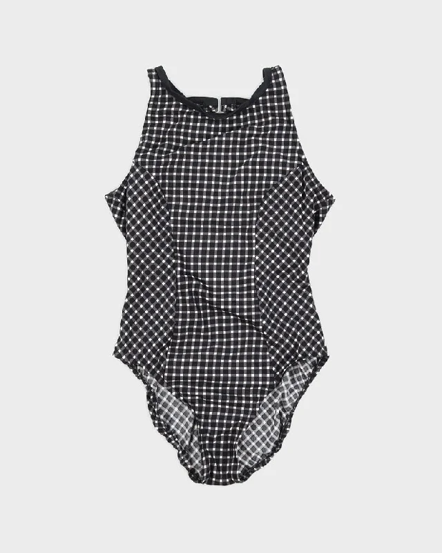 Vintage 60s Gingham Swimsuit - S Adjustable Swim Top