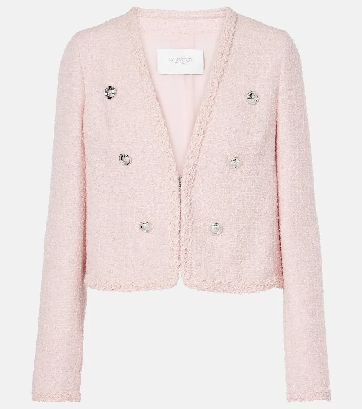 Giambattista Valli Wool-blend tweed jacket Elasticated Jacket Padded Jacket Insulated Jacket