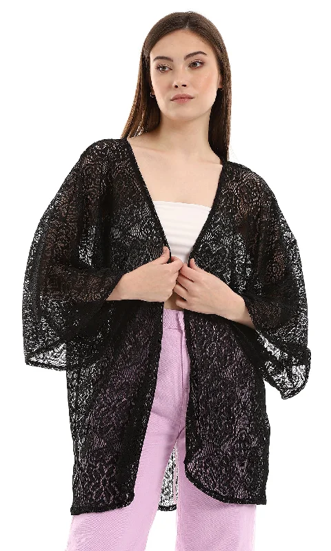 O165903 Women Cardigan Beaded Cardigan Sequined Faux Fur