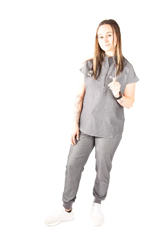 Beth scrub Pants Relaxed High-Waist Trousers