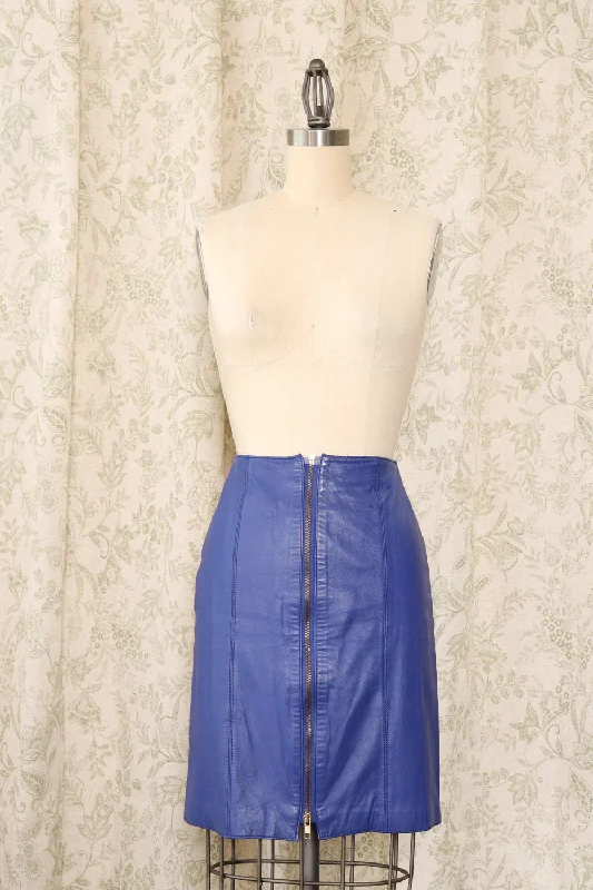 Blueberry Leather Zip Skirt XS athletic skirt fit
