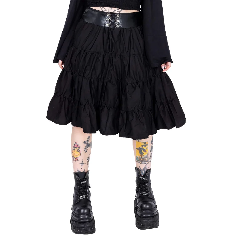 CLEA SKIRT - BLACK silk skirt sleek