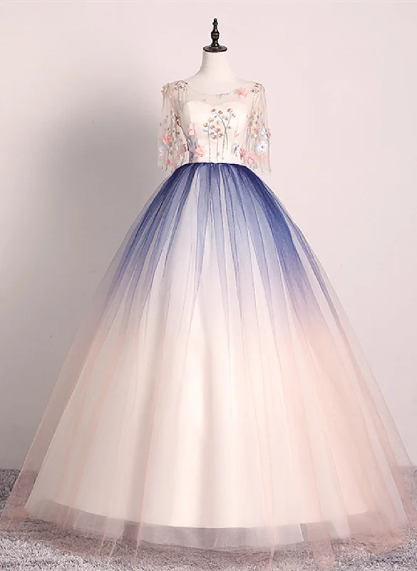 Beautiful Gradient Ball Gown Long Party Dress, Gradient Formal Dress Tunics Party sparkling Beautiful Gradient Ball Gown Long Party Dress, Gradient Formal Dress Tunics Party sparkling
